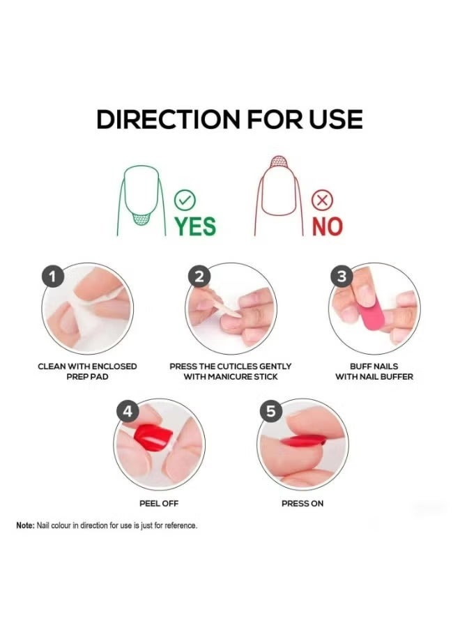 لوميا 24 قطعة من أظافر الضغط مع زهور ثلاثية الأبعاد وسحر اللؤلؤ، أظافر صناعية لامعة بلون اللوز للنساء، أظافر لاصقة من الأكريليك بنقشة زهور صيفية، مجموعة مانيكير كاملة قابلة لإعادة الاستخدام مع علامات تبويب غراء ومبرد أظافر (وردي) - Image 3