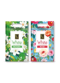 Zed Black Zed Black White Premium Incense Sticks Mogra and Rose Pack of 2 Agarbatti Stick Nature Inspired Fragrances for Puja, Meditation, Refreshing Ambience  - Image 1
