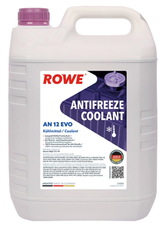 ROWE HIGHTEC ANTIFREEZE COOLANT AN 12 EVO - Pink (5 Ltr.) : High performance long-term coolant concentrate- Germany  - Image 1