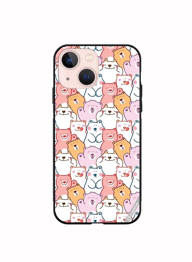 VR CREATIVE Protective Case Cover For Apple iPhone 14 Cute Cartoon Bear Design Multicolour - Image 1