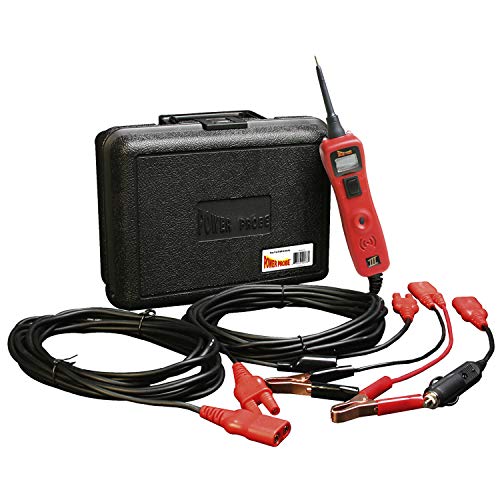 Power Probe III wCase  Accessories  PP319FTC Car Automotive Diagnostic Test Tool Digital Volt Meter ACDC Current Resistance Circuit Tester Red