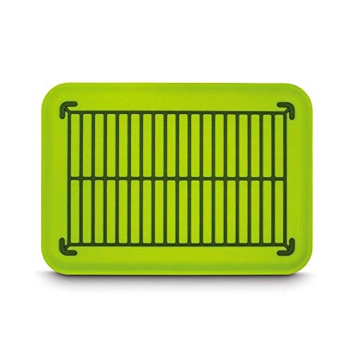 Freelance Anti Slip Serving Tray - 34 x 24 cm - Green - Non-Slip Rubber Surface, Break-Resistant - Versatile Anti Skid PP Plastic Kitchen & Dining/Coffee Table Trays for Breakfast/Food/Tea - Image 3