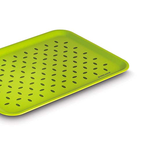 Freelance Anti Slip Serving Tray - 34 x 24 cm - Green - Non-Slip Rubber Surface, Break-Resistant - Versatile Anti Skid PP Plastic Kitchen & Dining/Coffee Table Trays for Breakfast/Food/Tea - Image 2