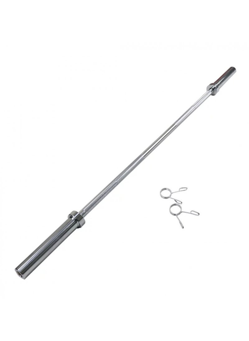 COMMANDO Olympic Barbell with Locks for Weightlifting, 2.2 Meters Long and 20 Kilograms in Weight  - Image 1