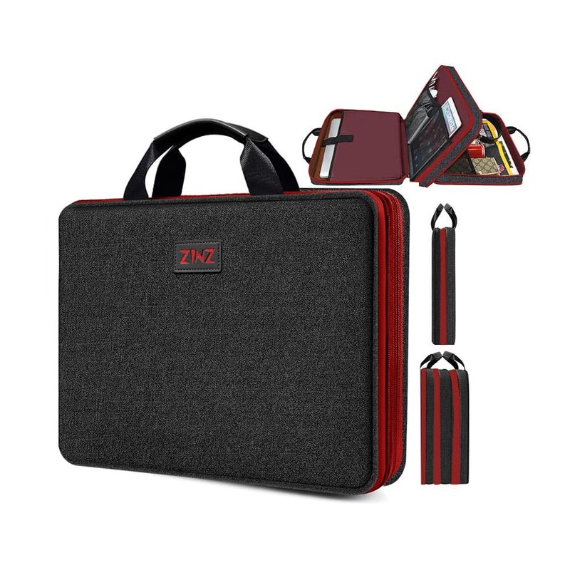 ZINZ Laptop Case 15 15.6 16 inch Sleeve, Expandable Computer Hand Bag with Multi-pockets Compatible with MacBook Pro 16 inch M4/M3/M2/M1, MacBook Air/Pro 15 inch and 15-16 inch Notebooksï¼ŒB01RD01 - Image 1