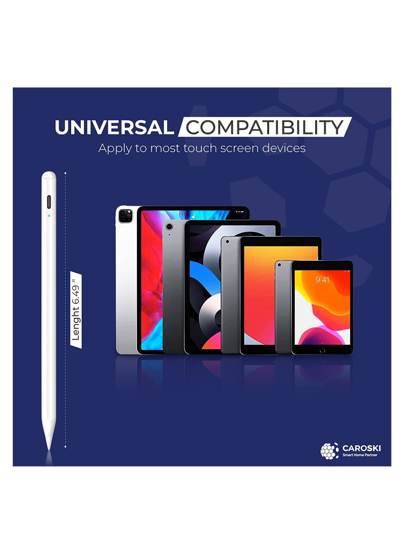 CAROSKI - Stylus Pen for iPad - Apple Pencil 1 Year Warranty with Palm Rejection Tilt Sensitive and Fast Charger - Magnetic Attachment Long Battery Life - Compatible with iPad Screen 2018 and above - Image 1