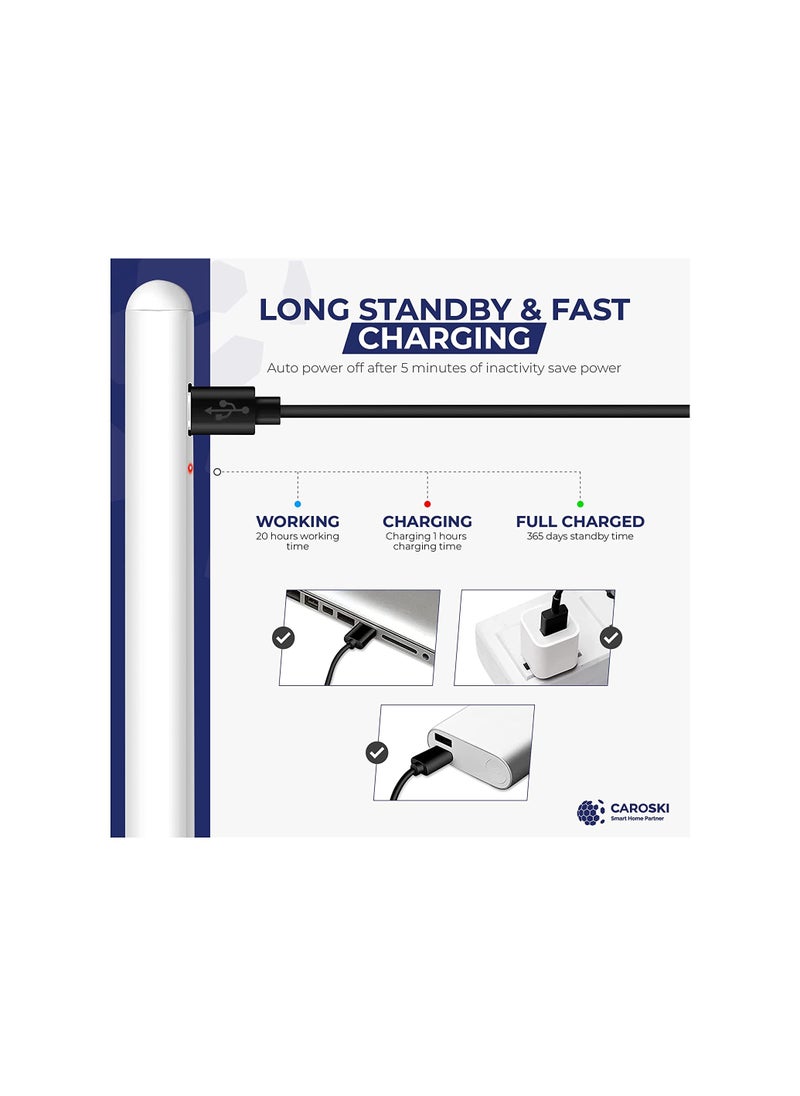 CAROSKI - Stylus Pen for iPad - Apple Pencil 1 Year Warranty with Palm Rejection Tilt Sensitive and Fast Charger - Magnetic Attachment Long Battery Life - Compatible with iPad Screen 2018 and above - Image 1