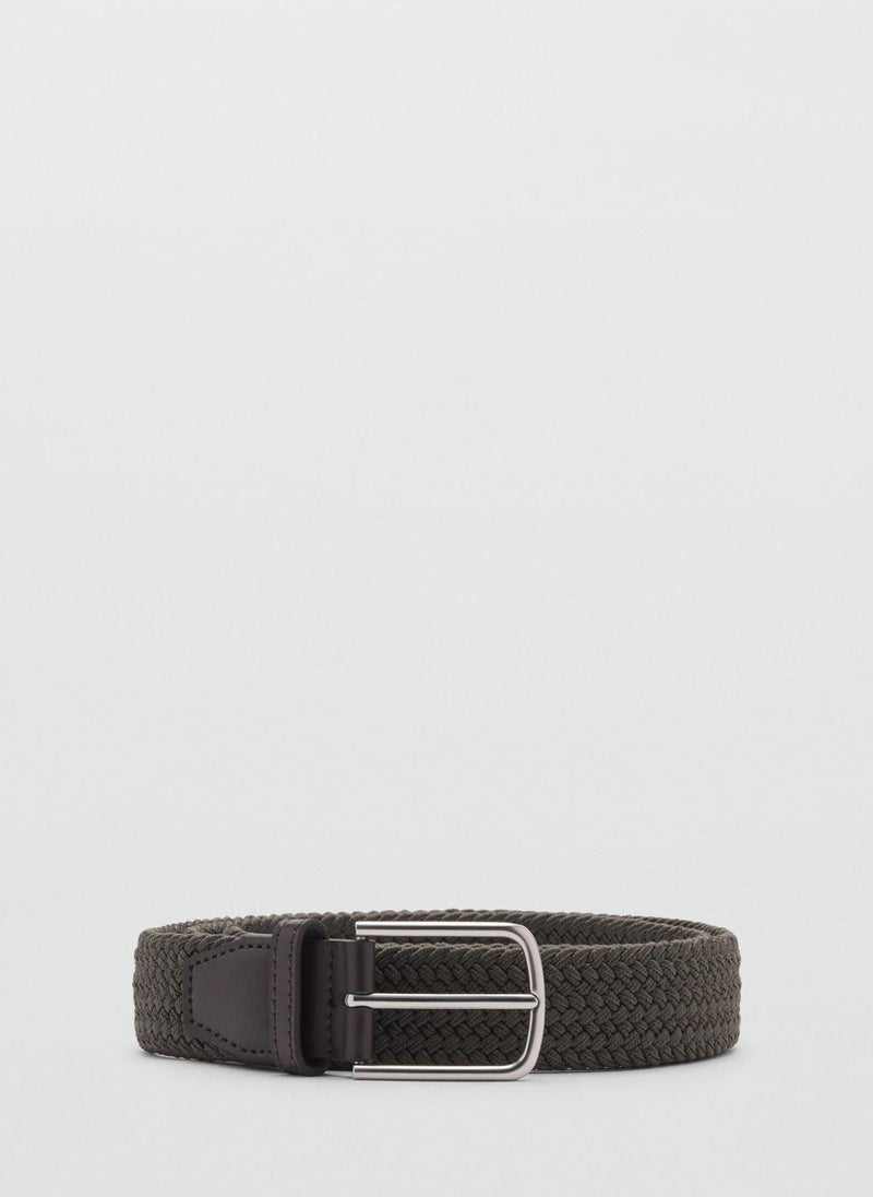 Mango Man Braided Elastic Allocated Hole Belt  - Image 1
