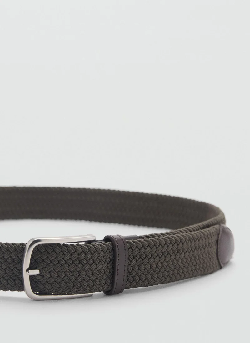 Mango Man Braided Elastic Allocated Hole Belt