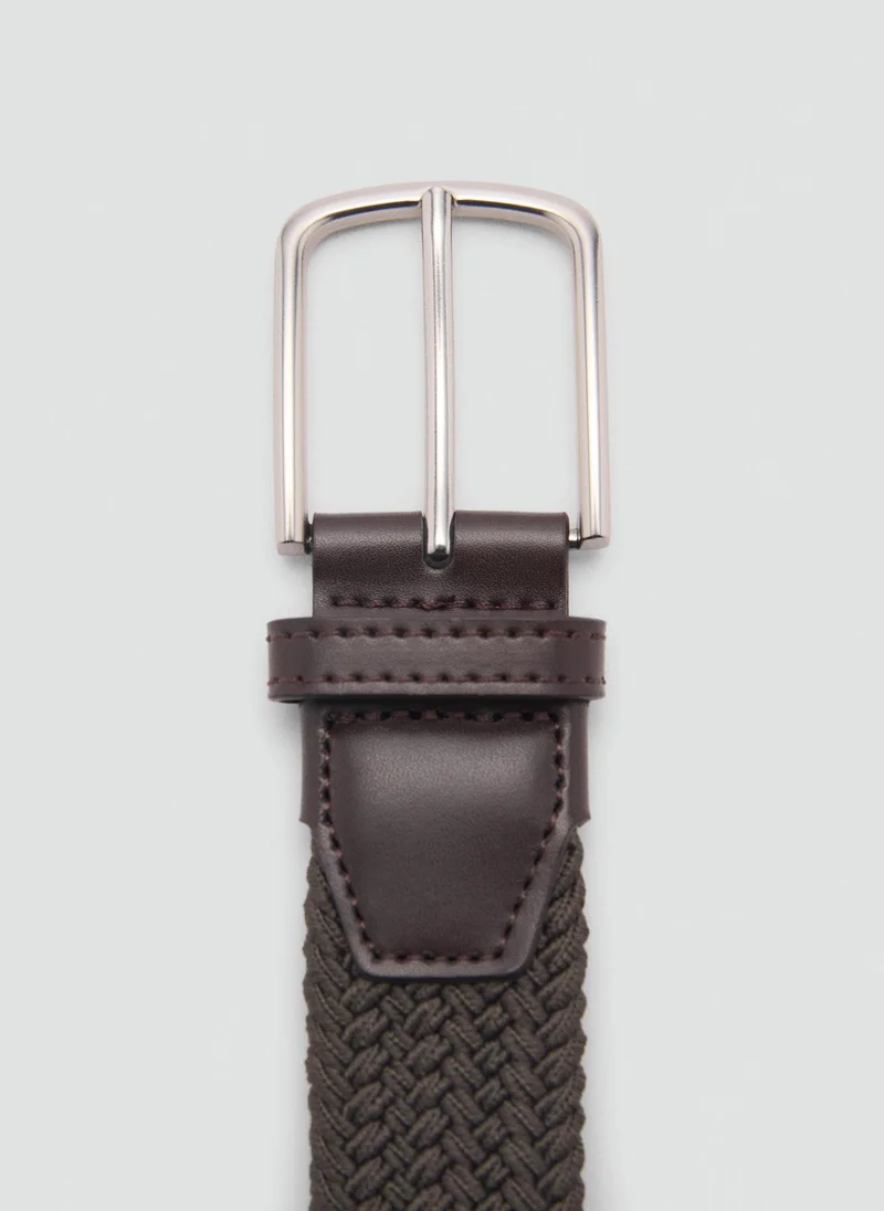 Mango Man Braided Elastic Allocated Hole Belt