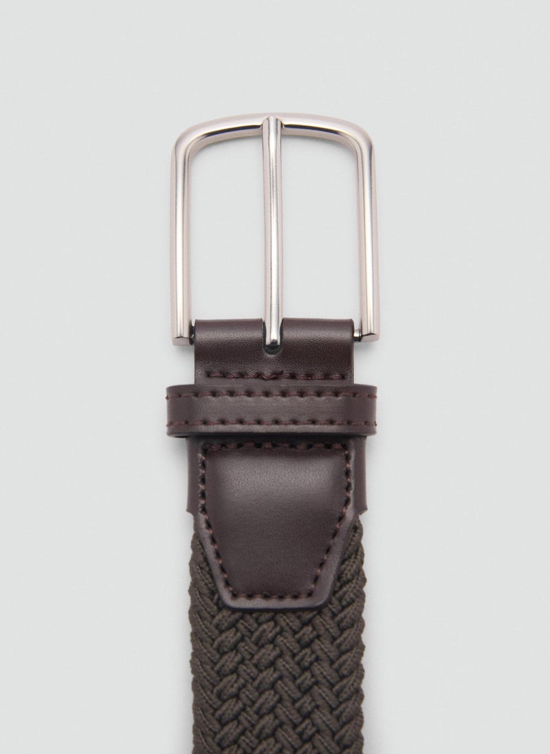 Mango Man Braided Elastic Allocated Hole Belt  - Image 3