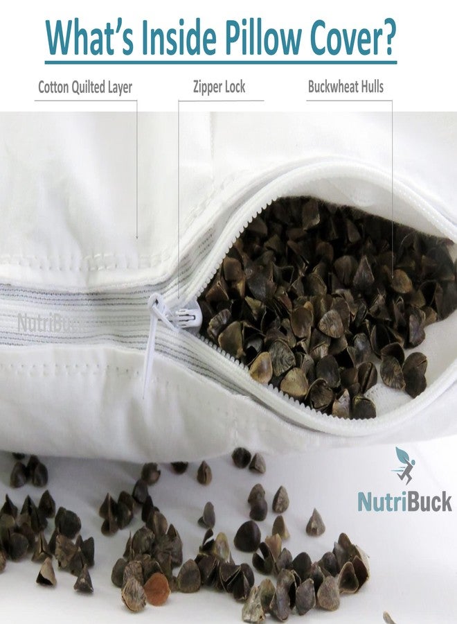 NutriBuck®Buckwheat Hulls Pillow |Pillow for Neck Pain | Shoulder Pain | Back Pain | Other Sleeping Problem (Rusty Orange - Multicolor) - Image 4