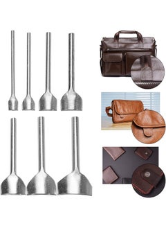 7 Pieces Leather Craft Tools Half-Round Punch Arc-Shaped Leather Edge Cutter Punch For Crafting Strap Belt, Wallet And Bag Diy Handwork 10-40Mm