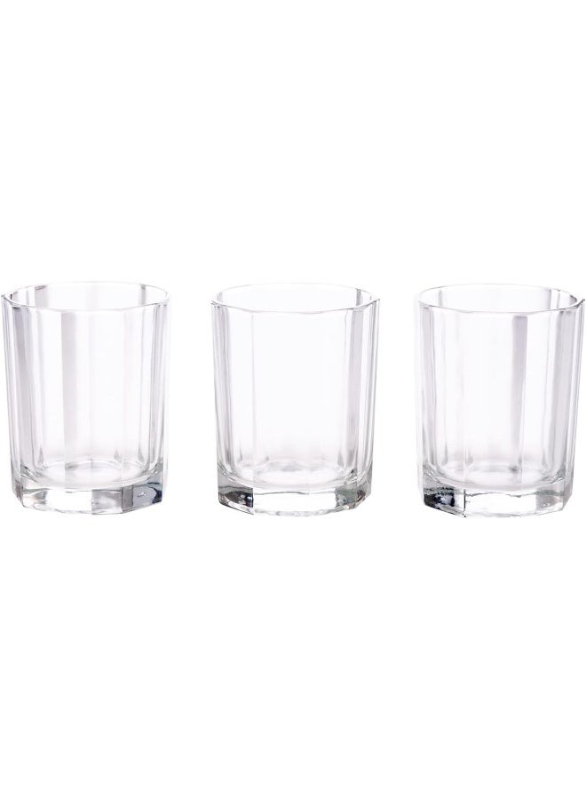 AKDC Style Aqua Tumbler 3Pcs L(8CM) XW(8CM) XH(9CM) Transparent - Image 1