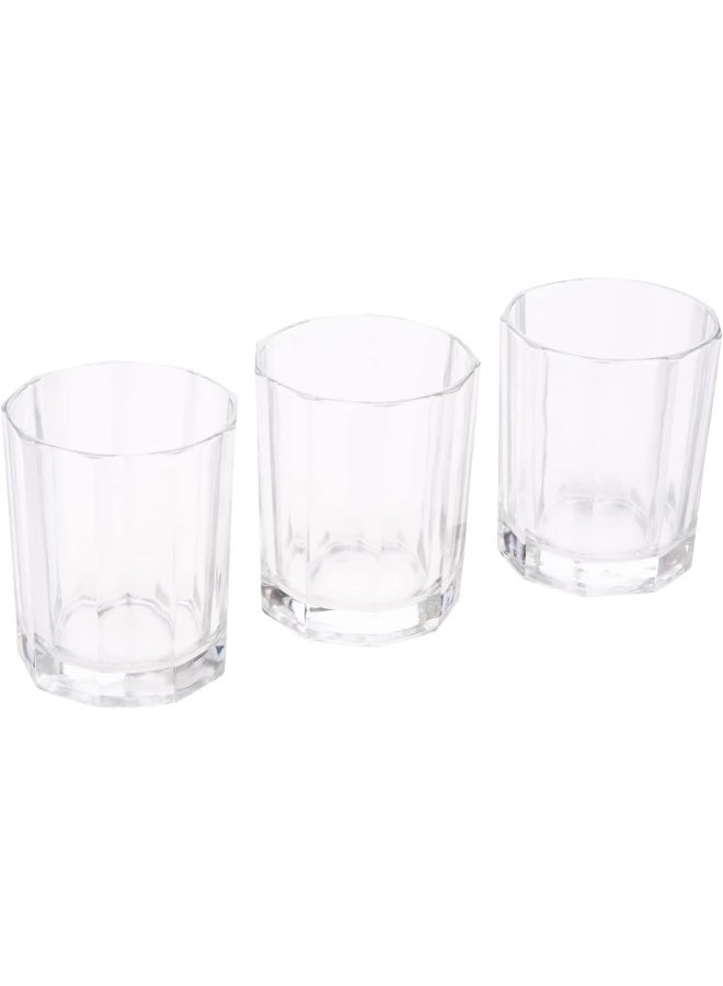 AKDC Style Aqua Tumbler 3Pcs L(8CM) XW(8CM) XH(9CM) Transparent - Image 2