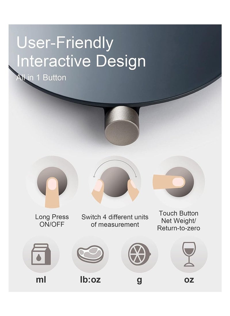 HOTO - Smart Kitchen Scale | 0.1g High-Precision Digital Food Scale | 3kg Capacity | LED Display | Mi Home App Connectivity | Coffee Brewing Feature | Tempered Glass Surface | Battery-Powered - Image 1