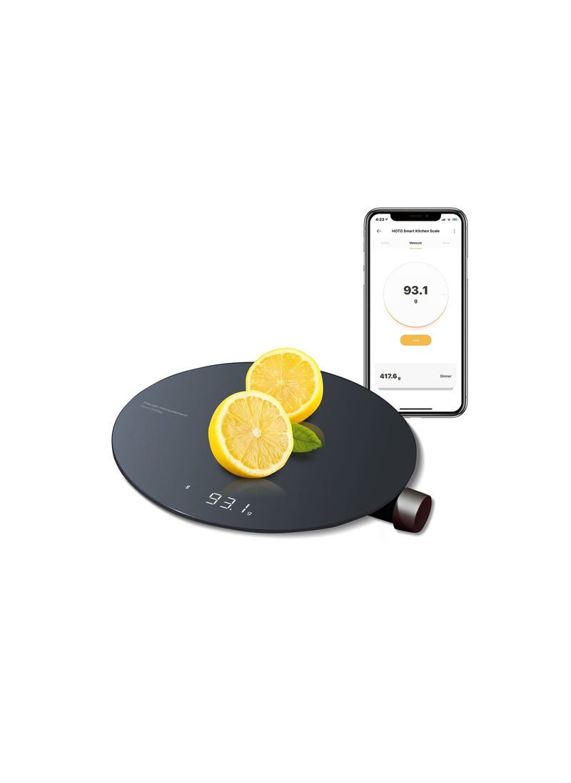 HOTO - Smart Kitchen Scale | 0.1g High-Precision Digital Food Scale | 3kg Capacity | LED Display | Mi Home App Connectivity | Coffee Brewing Feature | Tempered Glass Surface | Battery-Powered - Image 1