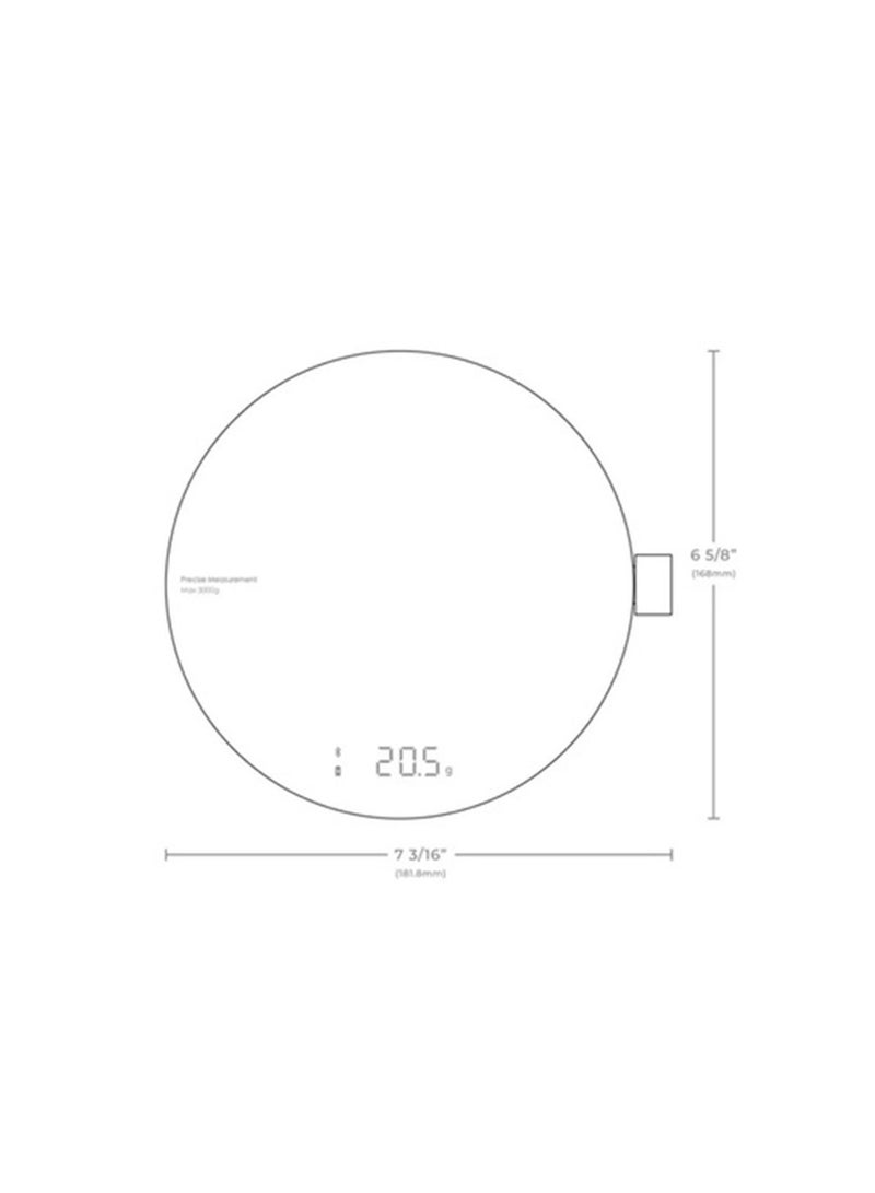 HOTO Smart Kitchen Scale | 0.1g High-Precision Digital Food Scale | 3kg Capacity | LED Display | Mi Home App Connectivity | Coffee Brewing Feature | Tempered Glass Surface | Battery-Powered - Image 3