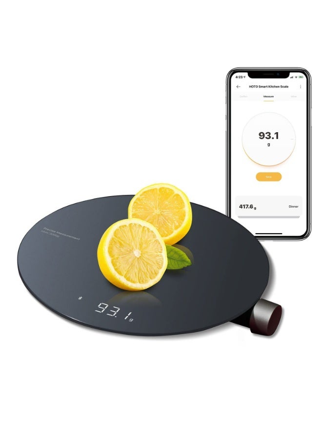 HOTO Smart Kitchen Scale | 0.1g High-Precision Digital Food Scale | 3kg Capacity | LED Display | Mi Home App Connectivity | Coffee Brewing Feature | Tempered Glass Surface | Battery-Powered - Image 1