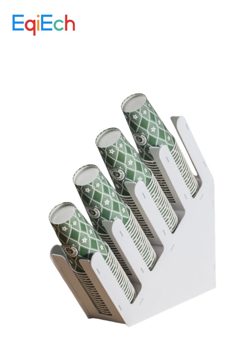 EqiEch Plastic Cup Holder Disposable Cup Dispenser for Cafe Kitchen And Restaurants (White) Plastic Cup Holder Disposable Cup Dispenser for Cafe Kitchen And Restaurants (White) - Image 1