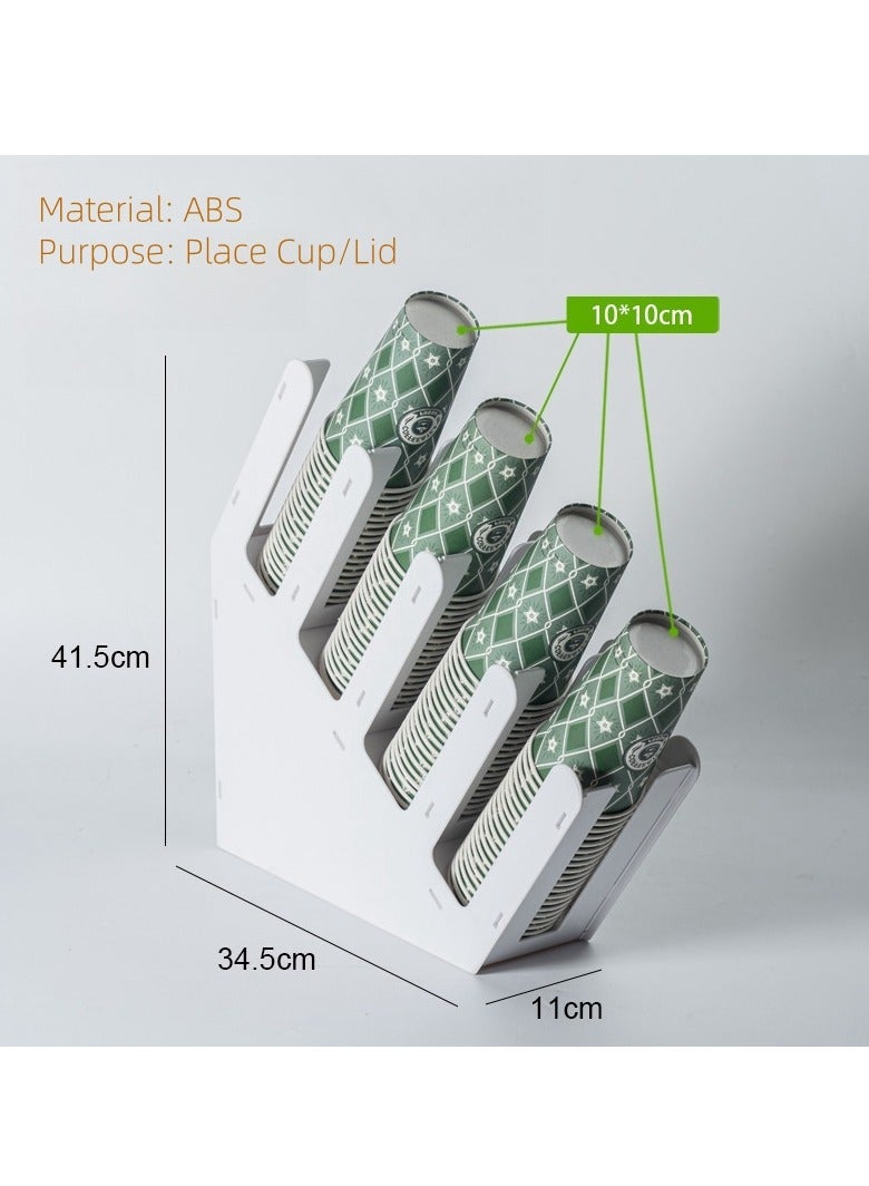 EqiEch Plastic Cup Holder Disposable Cup Dispenser for Cafe Kitchen And Restaurants (White) Plastic Cup Holder Disposable Cup Dispenser for Cafe Kitchen And Restaurants (White) - Image 2