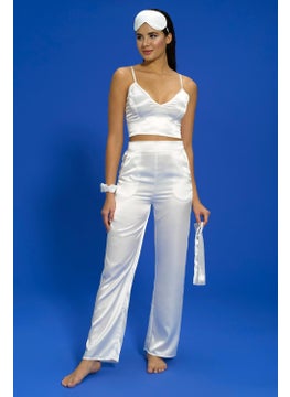 for you in&out 6-Piece Pleated Ecru Bustier Pajama Set S27571  - Image 3