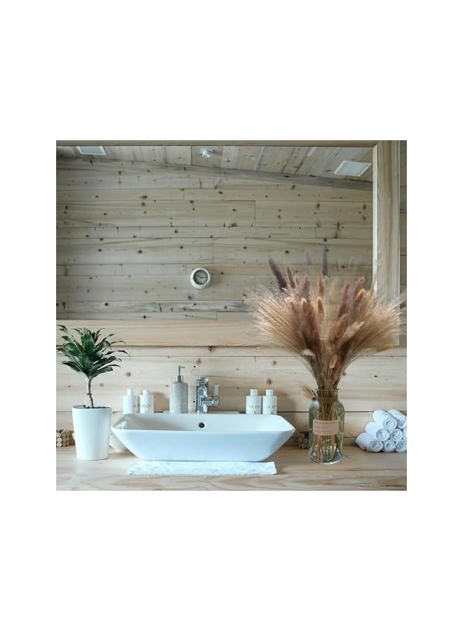 The Bros 80pcs Natural Dried Pampas Grass Decor, 17.5" Boho Bundle (15 White+15 Brown+30 Reed+20 Bunny Tails) Fluffy Dried Flowers for Wedding, Farmhouse & Home Decor, Vase Fillers, DIY Centerpieces - Image 3