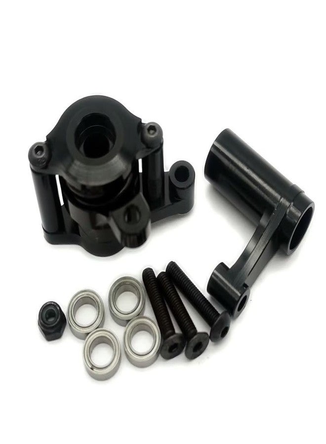 EPTNNASO Aluminum Steering Assembly Double Shear Steering Rack with Bearings Black for Axial 1/10 Yeti AX31122 - Image 2