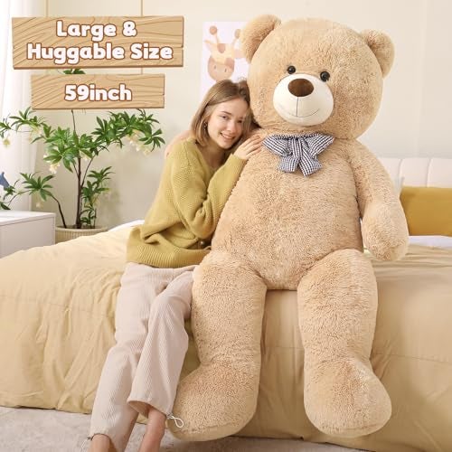 Toys Studio دب تيدي عملاق بطول 5 أقدام للأطفال 59 بوصة دمية محشوة للحفلات والتزيين - Image 5
