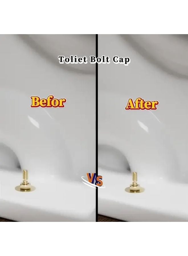 Black Toilet Bolt Cover 2pcs Ceramic Bathroom Decor Quick Install Kit Replacement Parts - Image 3