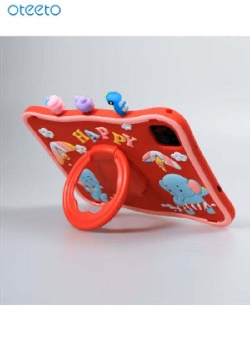 Oteeto - Oteeto Tab 10 Kids 10.1 Inch Display Tablet With 6GB RAM 128 GB ROM and 8000 mAh Battery (Red) - Image 1