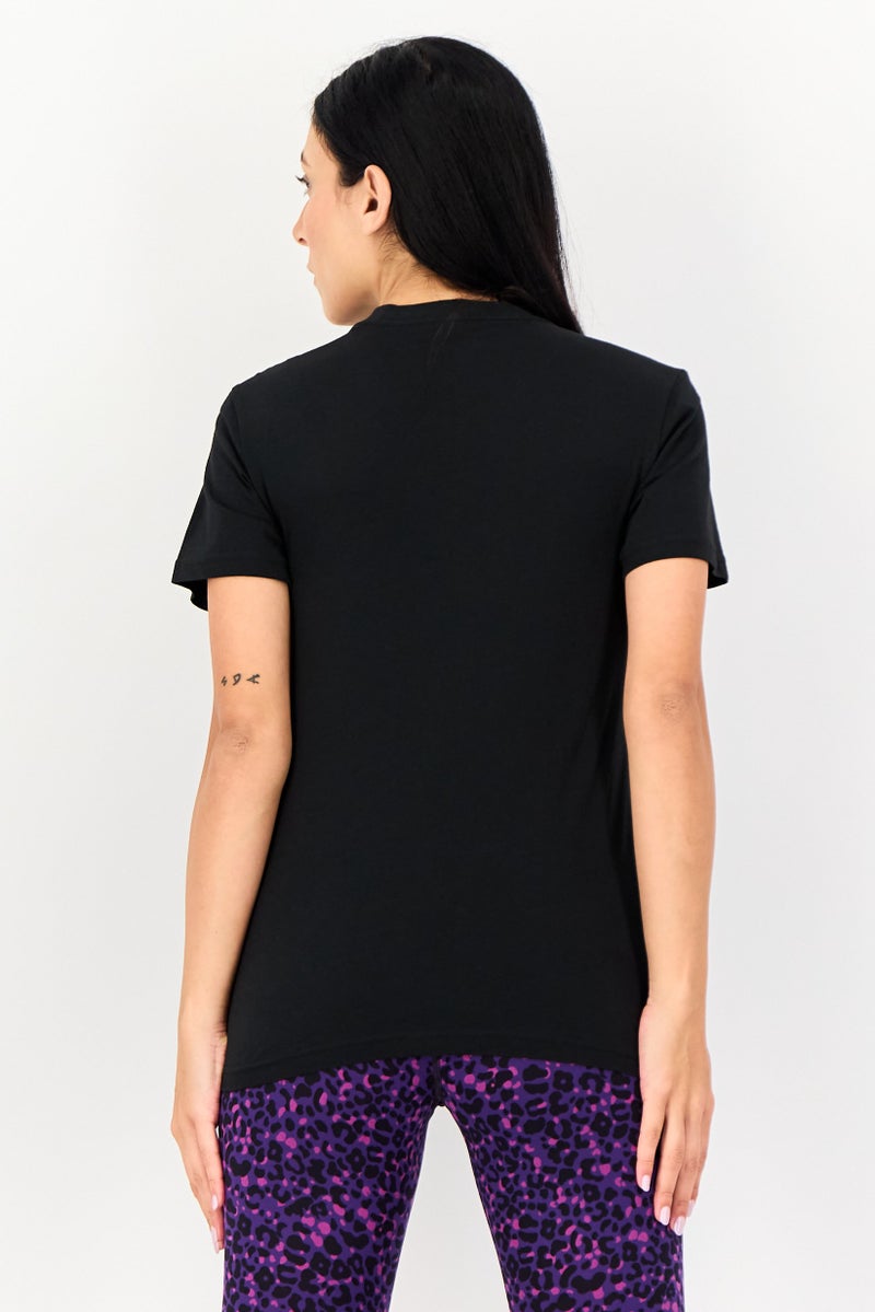 Adidas تي شيرت رياضي نسائي بأكمام قصيرة مناسب في الهواء الطلق، أسود - Image 3