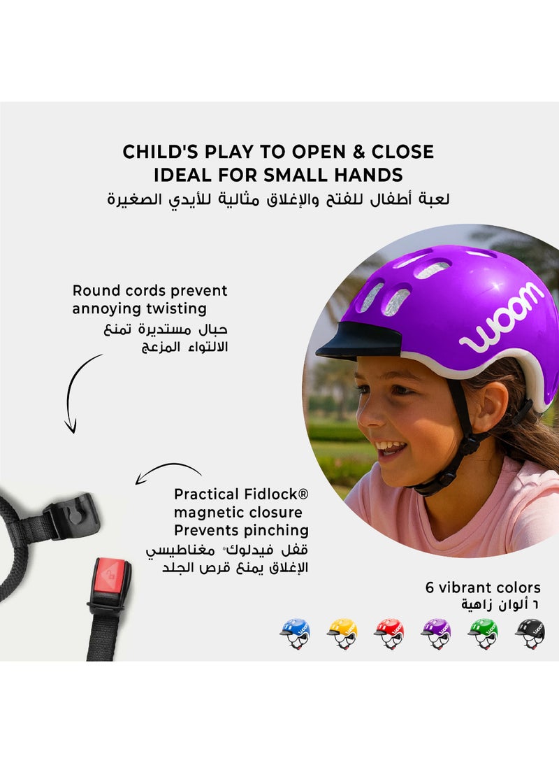 Woom Bike Helmet – Bicycle Helmet for Kids – Lightweight In-Mold Protection – Extra Small Size – Purple Haze - Image 4