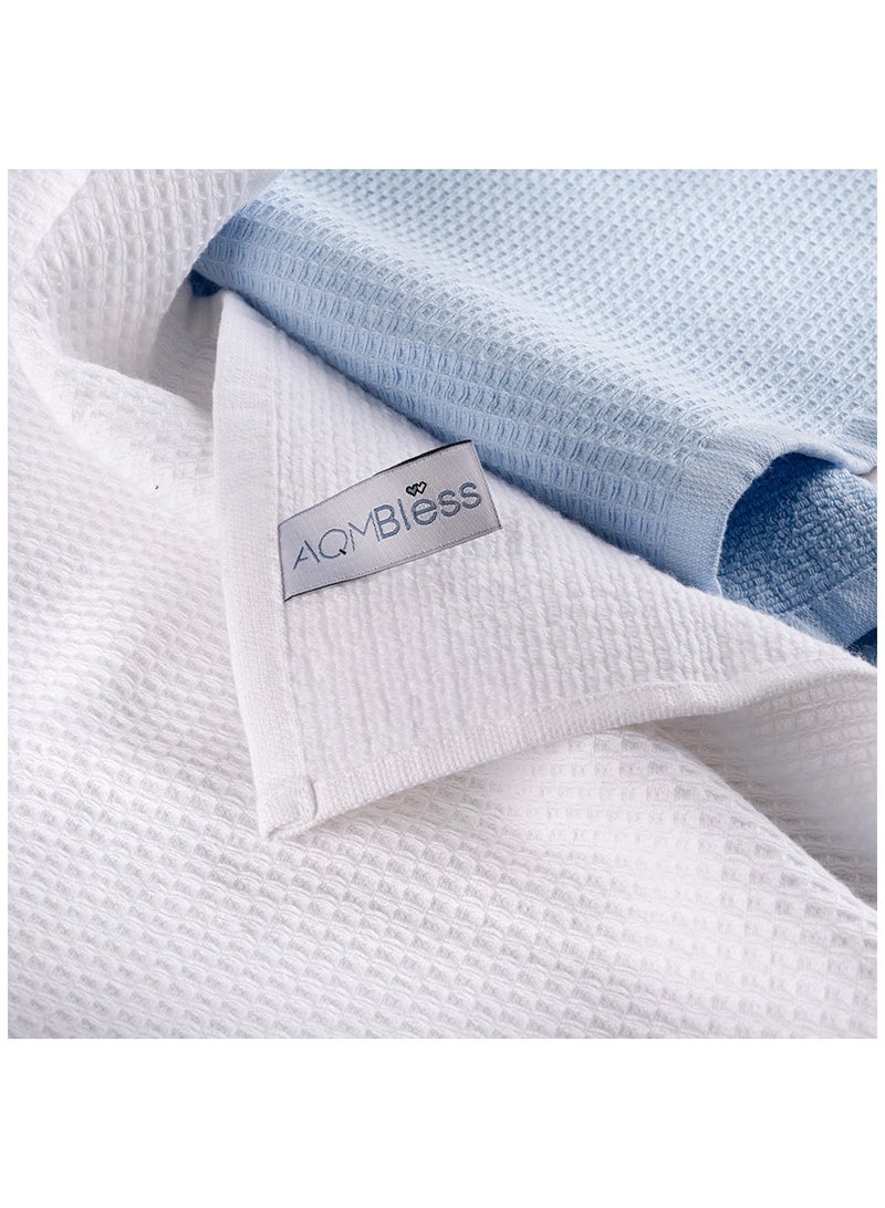 AQMBless AQM Bless Turkish Cotton Kitchen Cloth/Tea Towel - Sustainable, Soft, and Durable - Dual Textured Design - Every Purchase Makes a Global Impact, Pack of 8  - Image 5