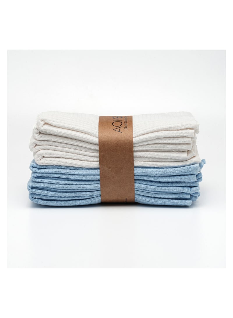 AQMBless AQM Bless Turkish Cotton Kitchen Cloth/Tea Towel - Sustainable, Soft, and Durable - Dual Textured Design - Every Purchase Makes a Global Impact, Pack of 8  - Image 2
