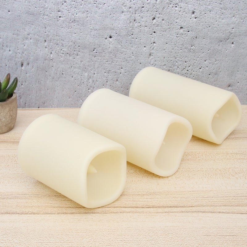 3pcs Candles Flickering Pillar Flameless Candle Battery Operated Candles with - Image 5