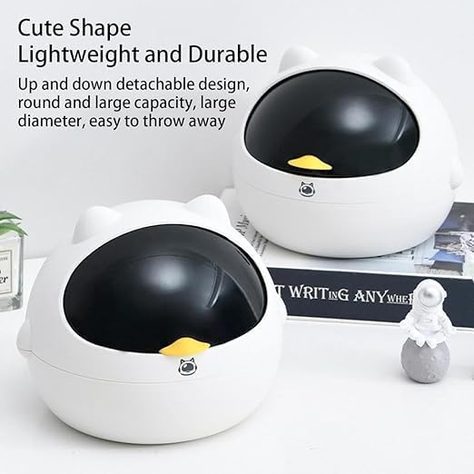 7 Seas 7Seas Mini Desktop Trash Can Bin with LidTiny Waste Bin Makeup Pad Garbage Holder for Coffee Table Tabletop Decorative Garbage bin For HomeBedroomLivingOfficeCoffee TableSmall Desk wastebin  - Image 5