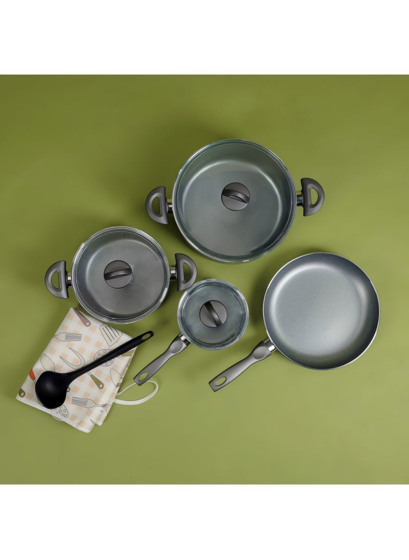 DELCASA DelCasa 9pcs Smart Cookware Set Granite Coated DC2160  - Image 4