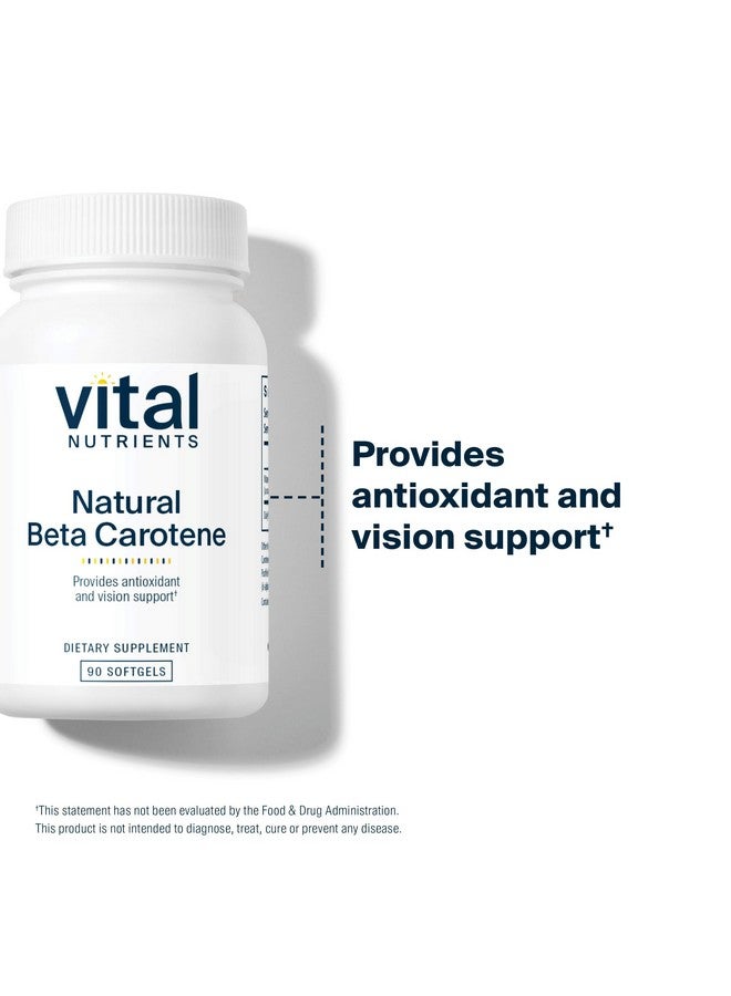 Vital Nutrients Natural Beta Carotene 25,000IU | Precursor to Vitamin A | High-Dose Antioxidant | Vision, Skin, and Health Support | Gluten, Dairy, Soy Free | 90 Softgels - Image 3