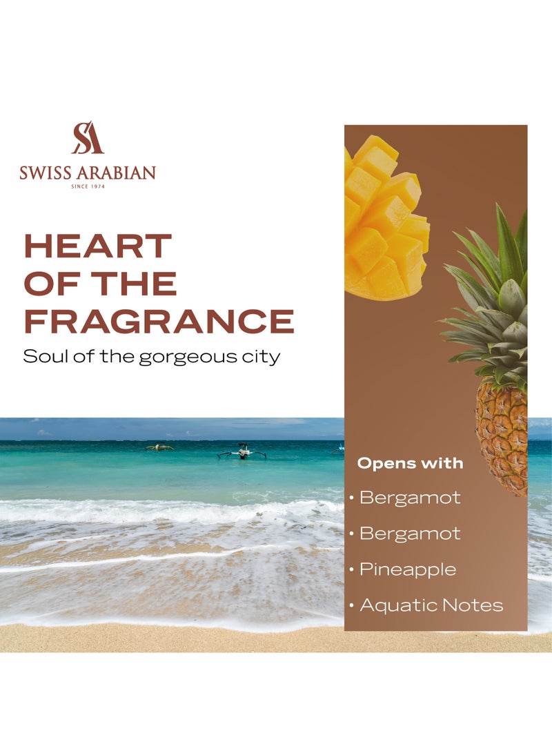SWISS ARABIAN Soul of Bali Extrait De Parfum, 100ml, Premium Quality Perfume, Unisex Fragrance, Fresh, Aquatic, Woody, Luxurious Blend Perfume for Women and Men - Image 3