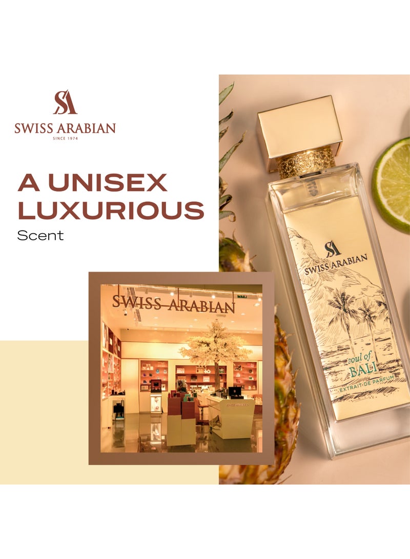 SWISS ARABIAN Soul of Bali Extrait De Parfum, 100ml, Premium Quality Perfume, Unisex Fragrance, Fresh, Aquatic, Woody, Luxurious Blend Perfume for Women and Men - Image 2
