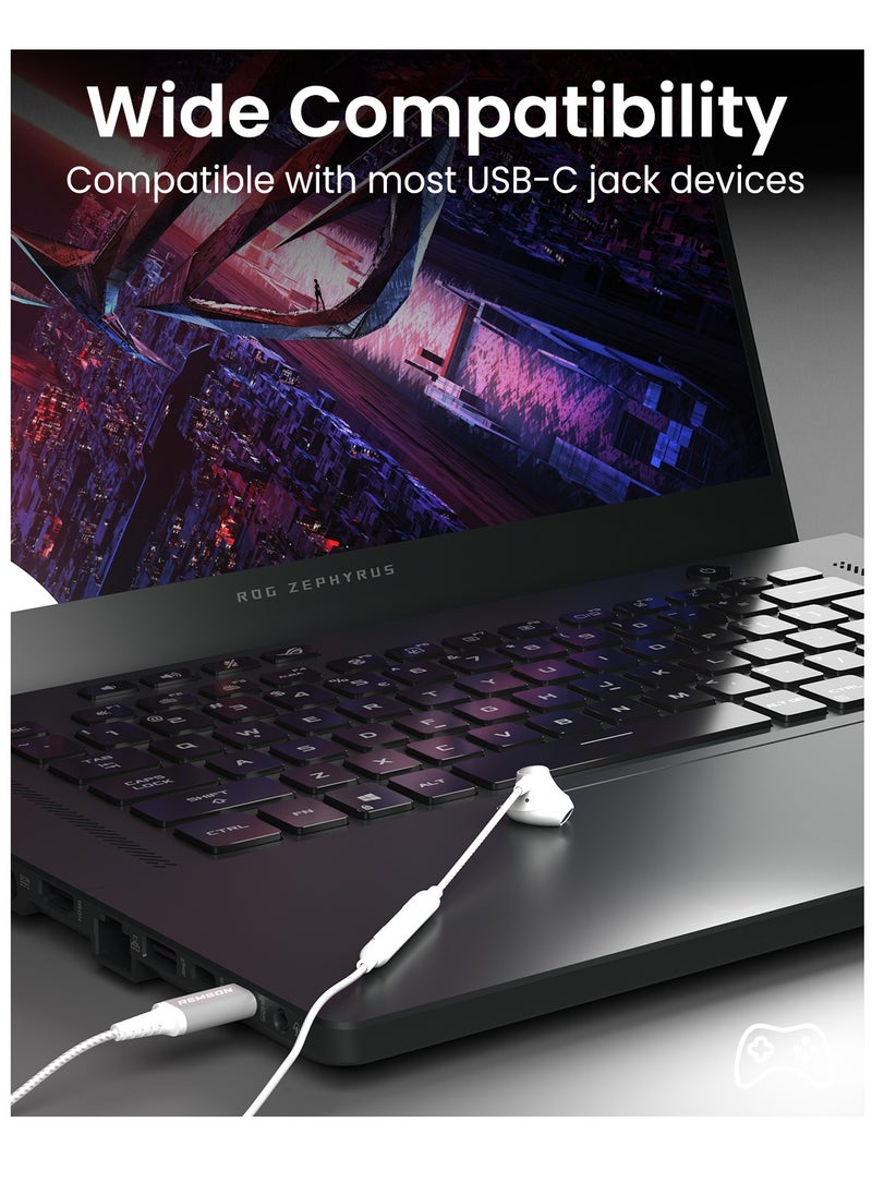 Remson - Remson Wired Mono Stereo Earphone USB Type-C Connector Headphone /Earphone/Earbud Hi-Fi with In-Line Remote Compatible for Samsung Galaxy S21 Ultra 5G S20 FE Note 20/10, iPad Pro 2018 and Mac Book. - Image 1