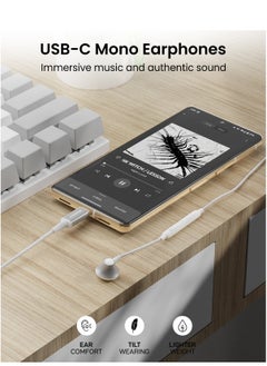 Remson Remson Wired Mono Stereo Earphone USB Type-C Connector Headphone /Earphone/Earbud Hi-Fi with In-Line Remote Compatible for Samsung Galaxy S21 Ultra 5G S20 FE Note 20/10, iPad Pro 2018 and Mac Book.  - Image 3