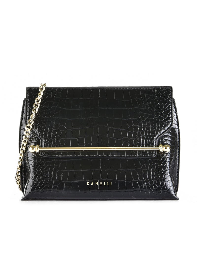KANELLI - Leather hand bag for women from Kanelli , Black - Image 1