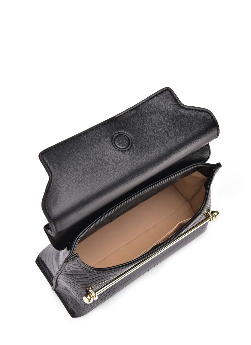 KANELLI - Leather hand bag for women from Kanelli , Black - Image 1