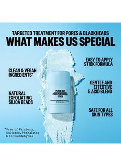 PEACE OUT PEACE OUT Pore Perfecting Stick Acne Solution & Blackhead Remover, Glycolic Acid & Salicylic Acid Cleanser, Works Like a Face Wash, Skincare Facial Cleanser & Exfoliating Facial Scrub, 15g /0.53oz  - Image 4