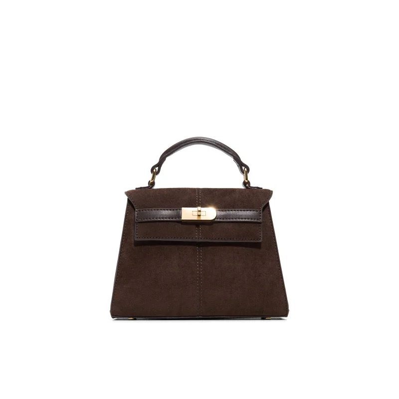 Riileyy Ladies Brown Top Handle Bag