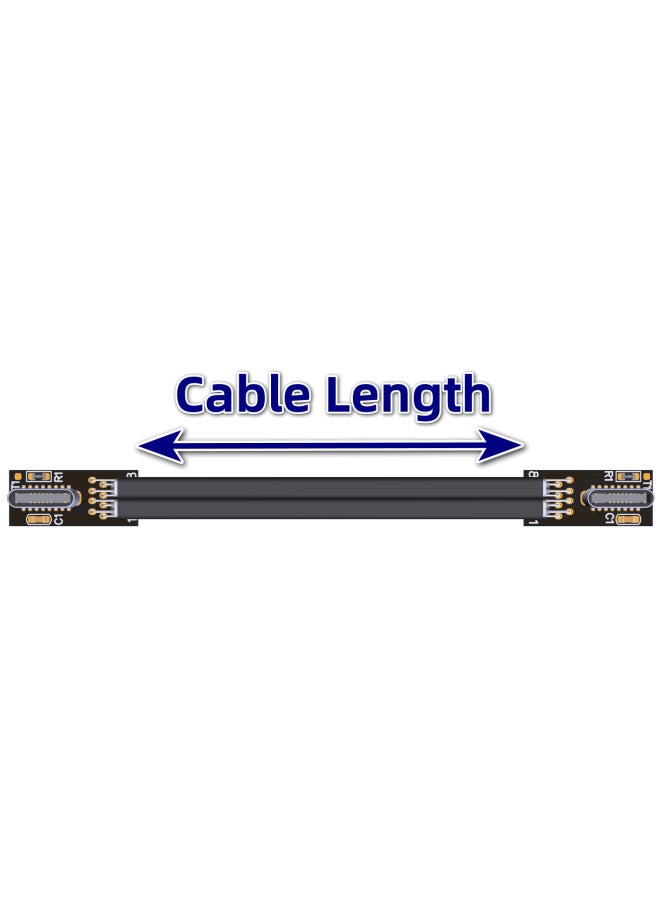 ADT-Link USB2.0 Flat Thin Type-C Charging Data Cable Core Cable With Shielding Support Large Current-Color:T2G-T2G-Length:35cm  - Image 4