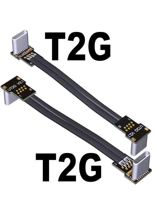 ADT-Link USB2.0 Flat Thin Type-C Charging Data Cable Core Cable With Shielding Support Large Current-Color:T2G-T2G-Length:35cm  - Image 1