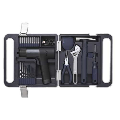 HOTO Cordless Brushless Drill Tool Set Variable Speed Hidden Buckle Unique LED Screen Intelligent Digital Display Exquisite Practical Highend Drill Kit for HomeDaily Use - Image 1